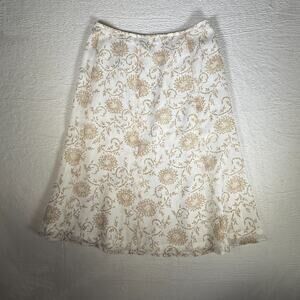 Le Suit Womens Skirt Size 14 Midi A line Jacquard Floral Vintage Inspired Office